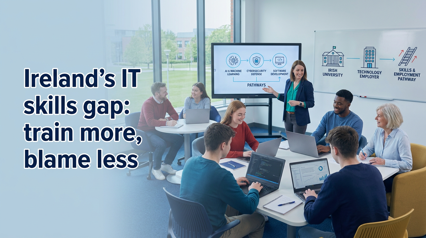 Ireland’s IT skills gap: why the answer is better training, not blaming Indian workers — AIMarketer.ie article cover